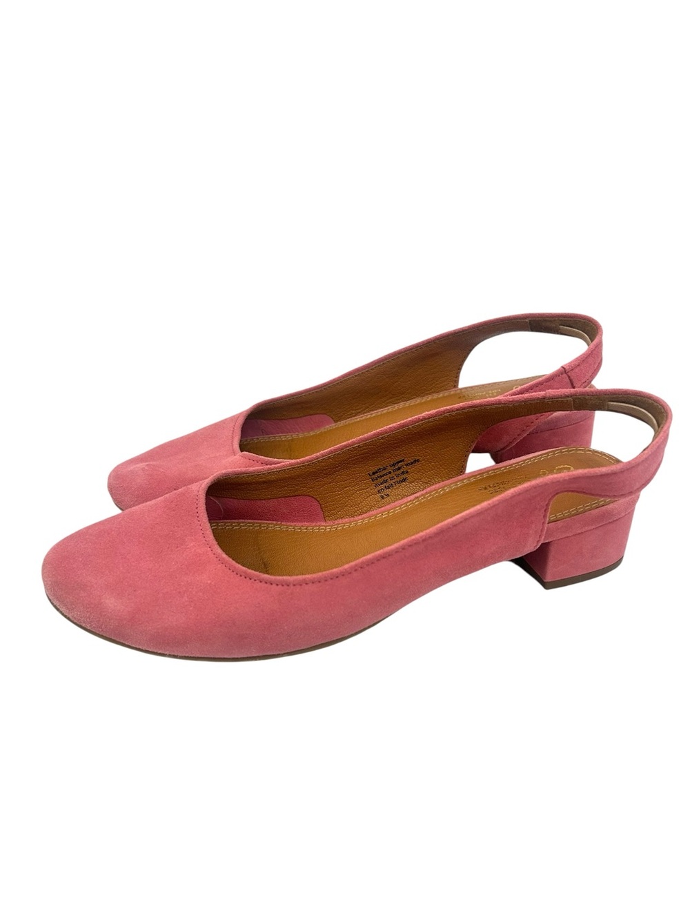 Seychelles Electric Pink Suede Dress Pumps Sz 9.5 Slingback Low Block Heel NWOB